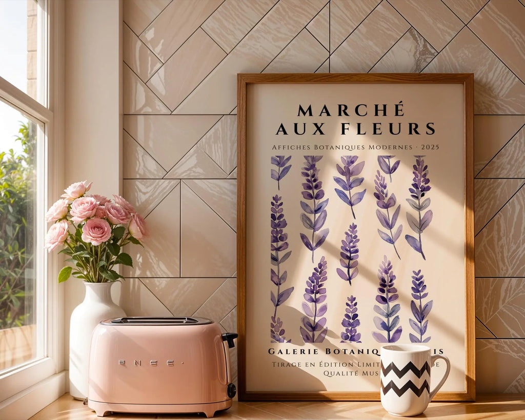 Lavender Watercolor Botanical Print | French Country Decor wall art print, modern home decor, unframed artwork by Nomad & Nest