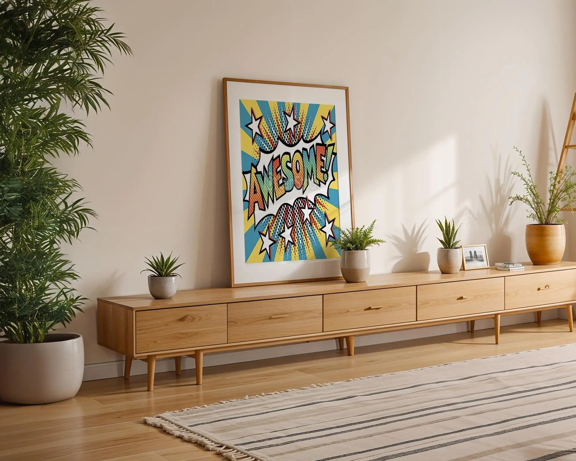 Modern Pop Art | Comic Book  Print | Retro Superhero Decor wall art print, modern home decor, unframed artwork by Nomad & Nest