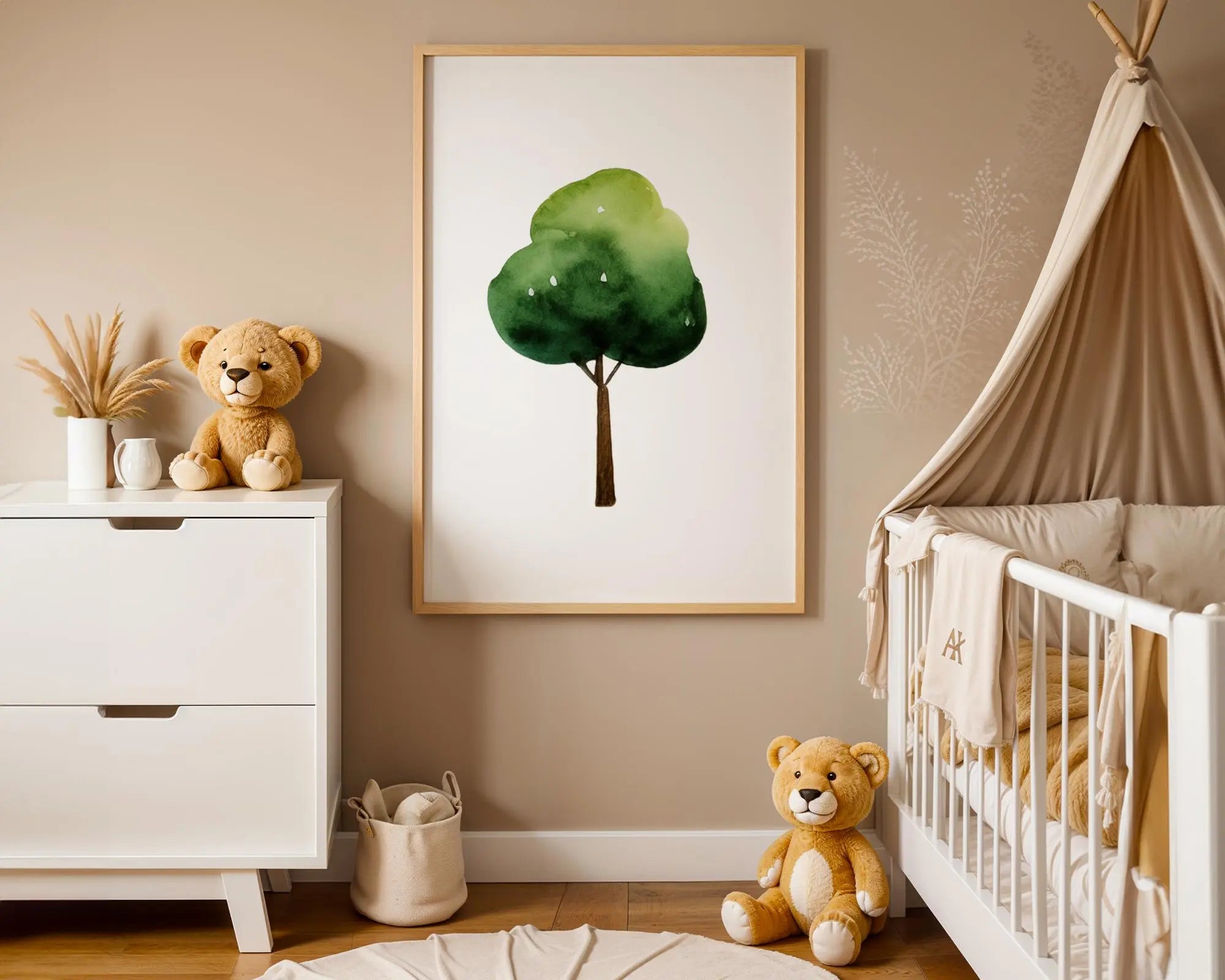 Playroom Ideas | Forest Tree Nursery Wall Art Woodland Nature Print wall art print, modern home decor, unframed artwork by Nomad & Nest