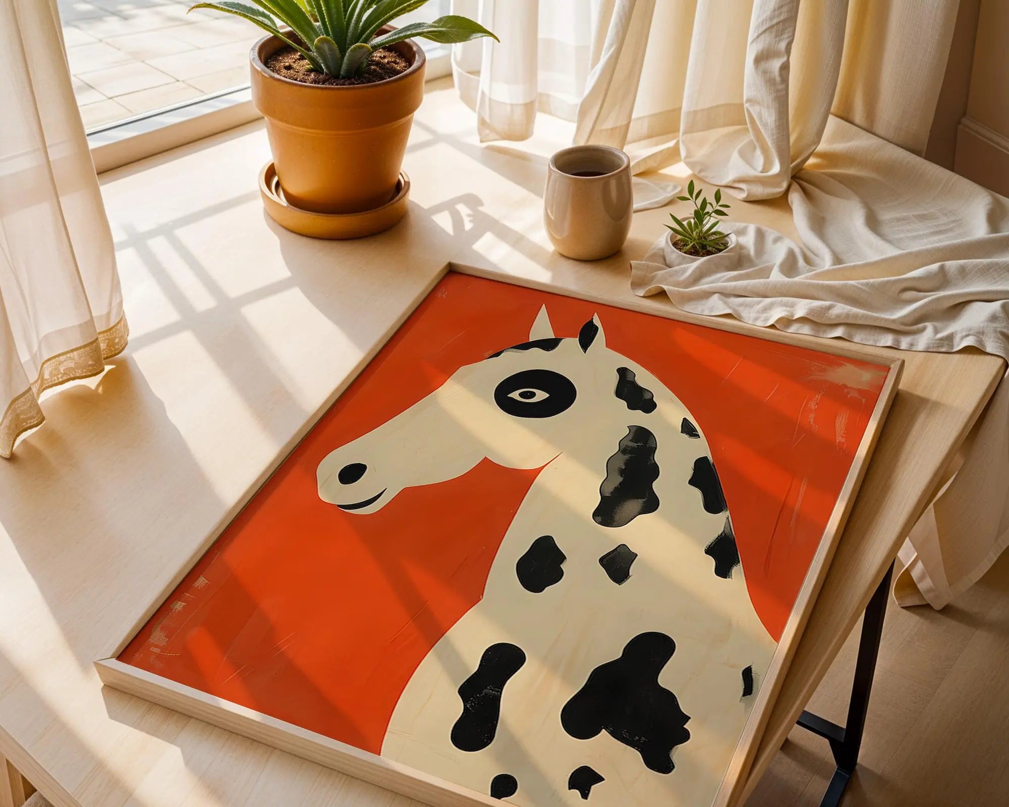 Positive Emotion | Abstract Horse Wall Art | Modern Animal Illustration wall art print, modern home decor, unframed artwork by Nomad & Nest