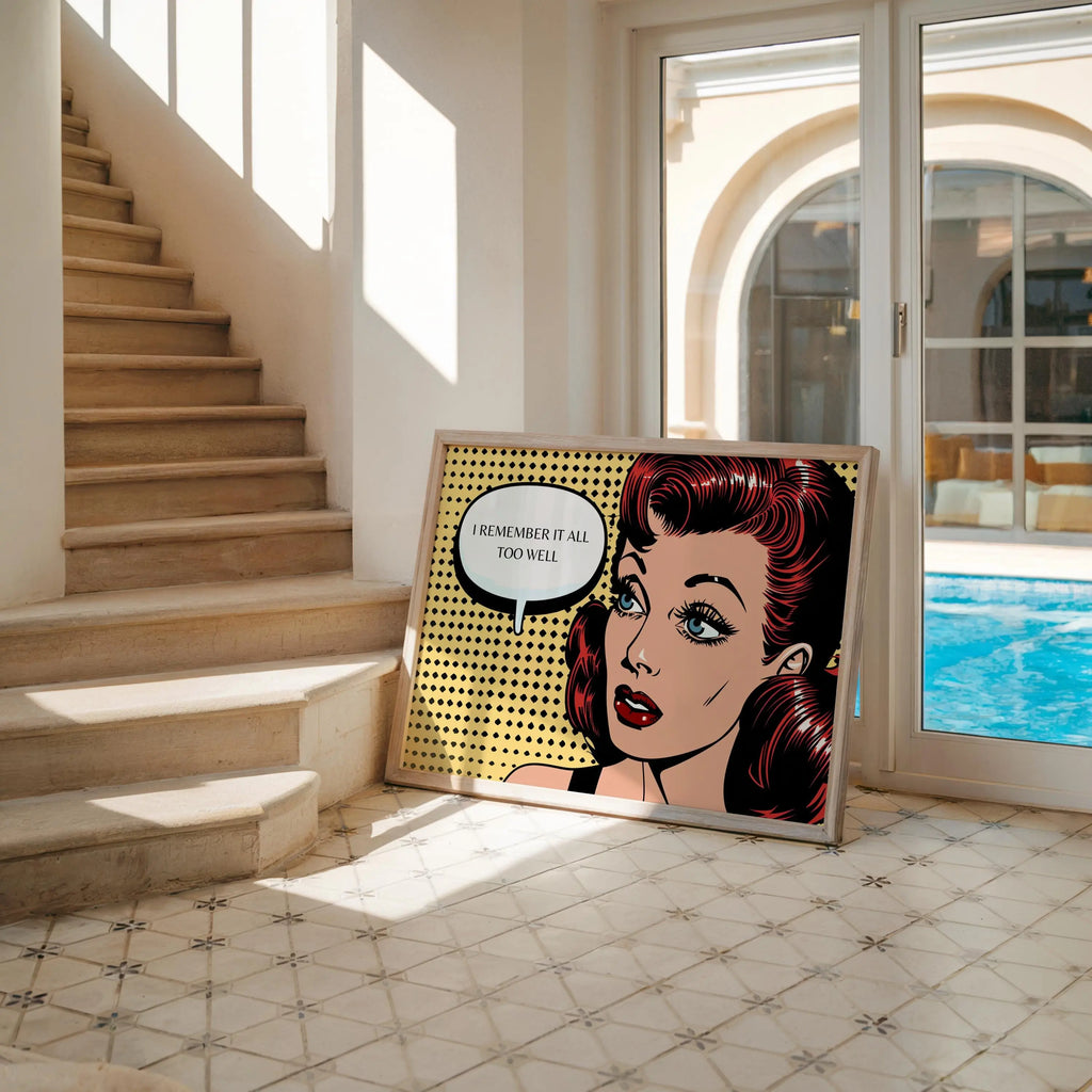 Modern Pop Art | Retro Marilyn Monroe  Print | Mid-Century Comic Book  Decor wall art print, modern home decor, unframed artwork by Nomad & Nest