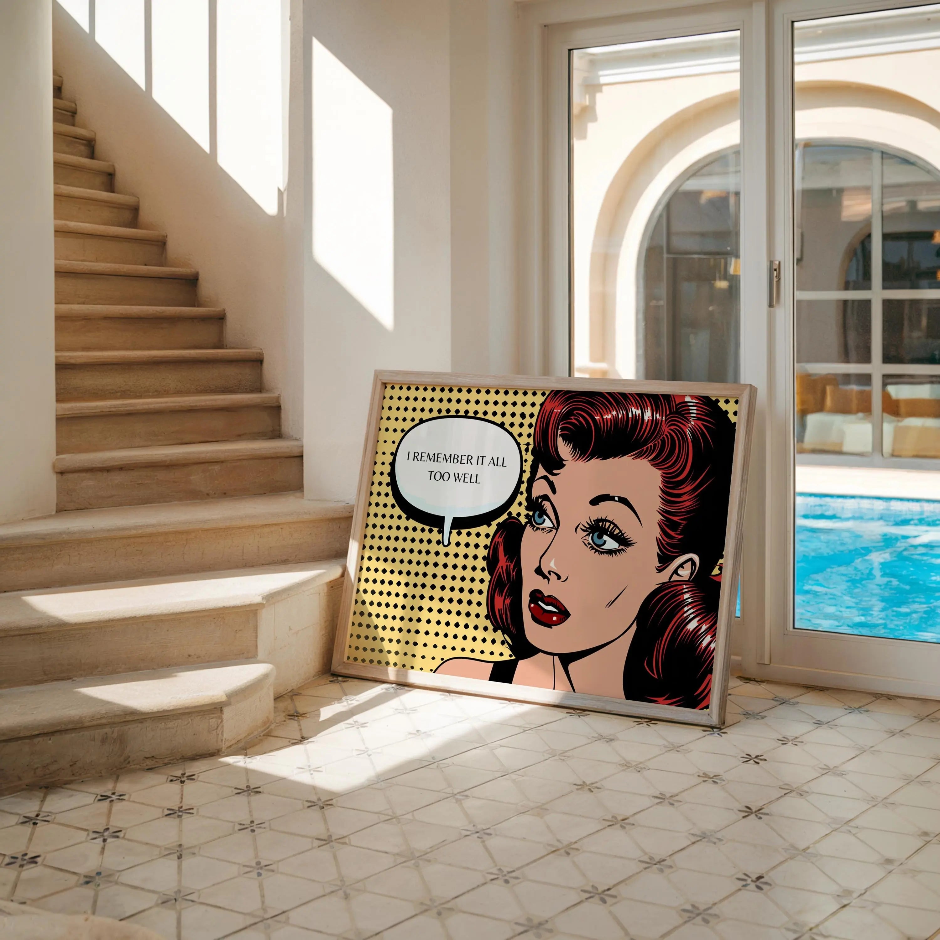 Modern Pop Art | Retro Marilyn Monroe  Print | Mid-Century Comic Book  Decor wall art print, modern home decor, unframed artwork by Nomad & Nest