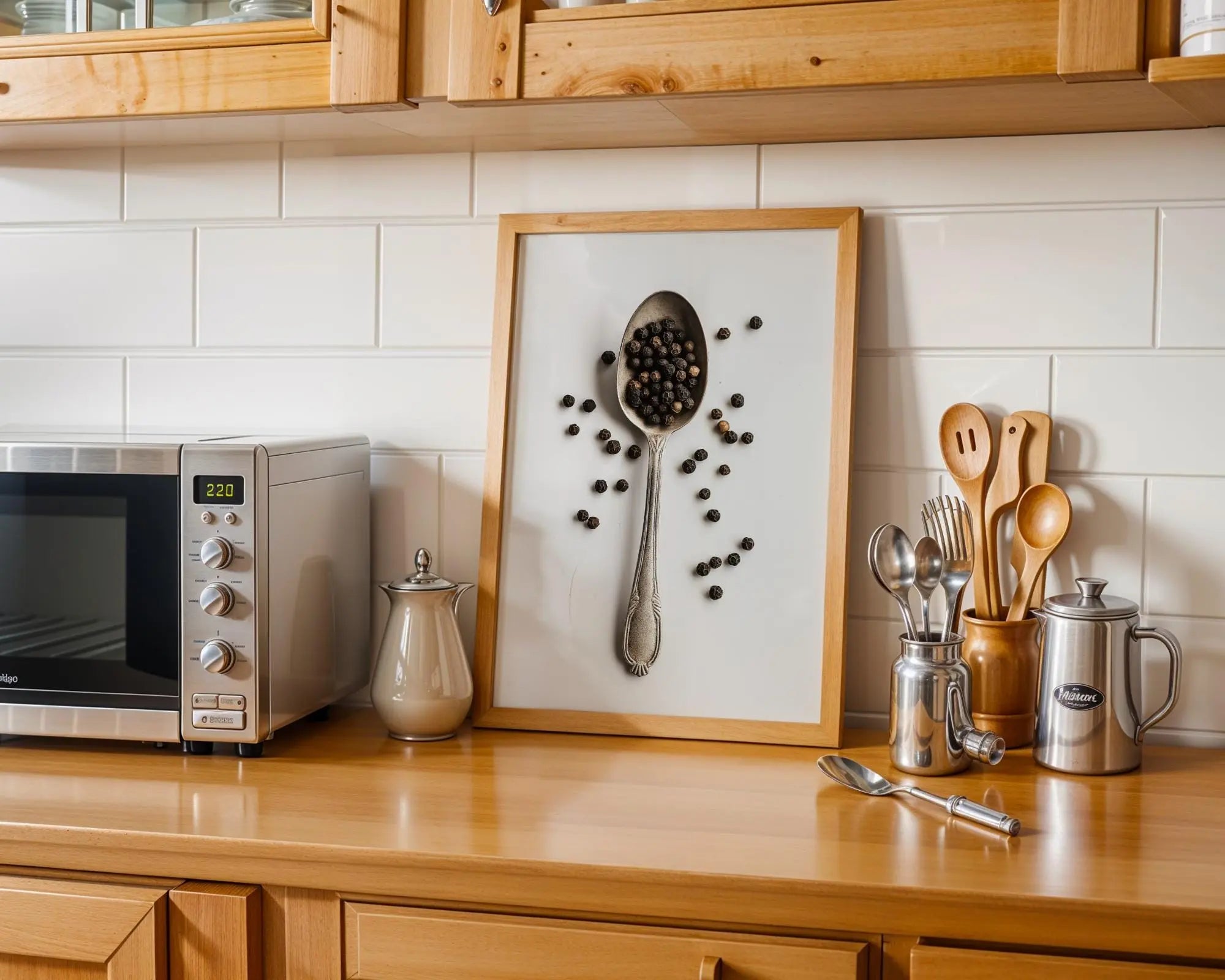 Black Pepper Vintage Spoon Print • Minimalist Kitchen Wall Art wall art print, modern home decor, unframed artwork by Nomad & Nest