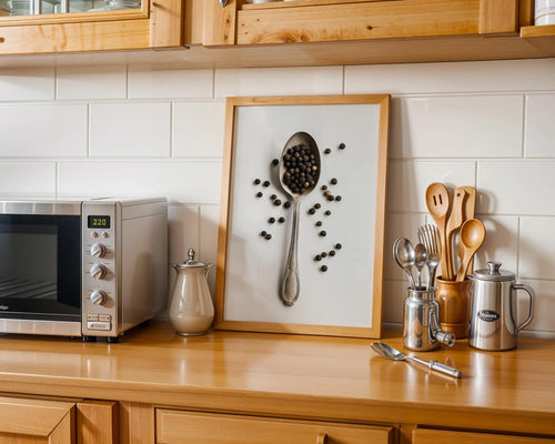Black Pepper Vintage Spoon Print • Minimalist Kitchen Wall Art wall art print, modern home decor, unframed artwork by Nomad & Nest