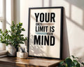 Positive Emotion | Your Only Limit Is Your Mind | Bold Motivational Typography Wall Art wall art print, modern home decor, unframed artwork by Nomad & Nest