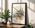 Positive Emotion | Find Stillness Within | Watercolor Forest Quote Art | Mindful Nature Print wall art print, modern home decor, unframed artwork by Nomad & Nest