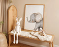 Playroom Ideas | Gentle Elephant Calf Nursery Wall Art | Soft Safari Print wall art print, modern home decor, unframed artwork by Nomad & Nest
