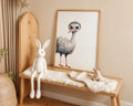 Playroom Ideas | Cute Ostrich Nursery Wall Art | Watercolour Animal Baby Print wall art print, modern home decor, unframed artwork by Nomad & Nest