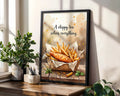 Positive Emotion | A Chippy Tea Solves Everything | Food Quote Art | British Comfort Wall Print wall art print, modern home decor, unframed artwork by Nomad & Nest