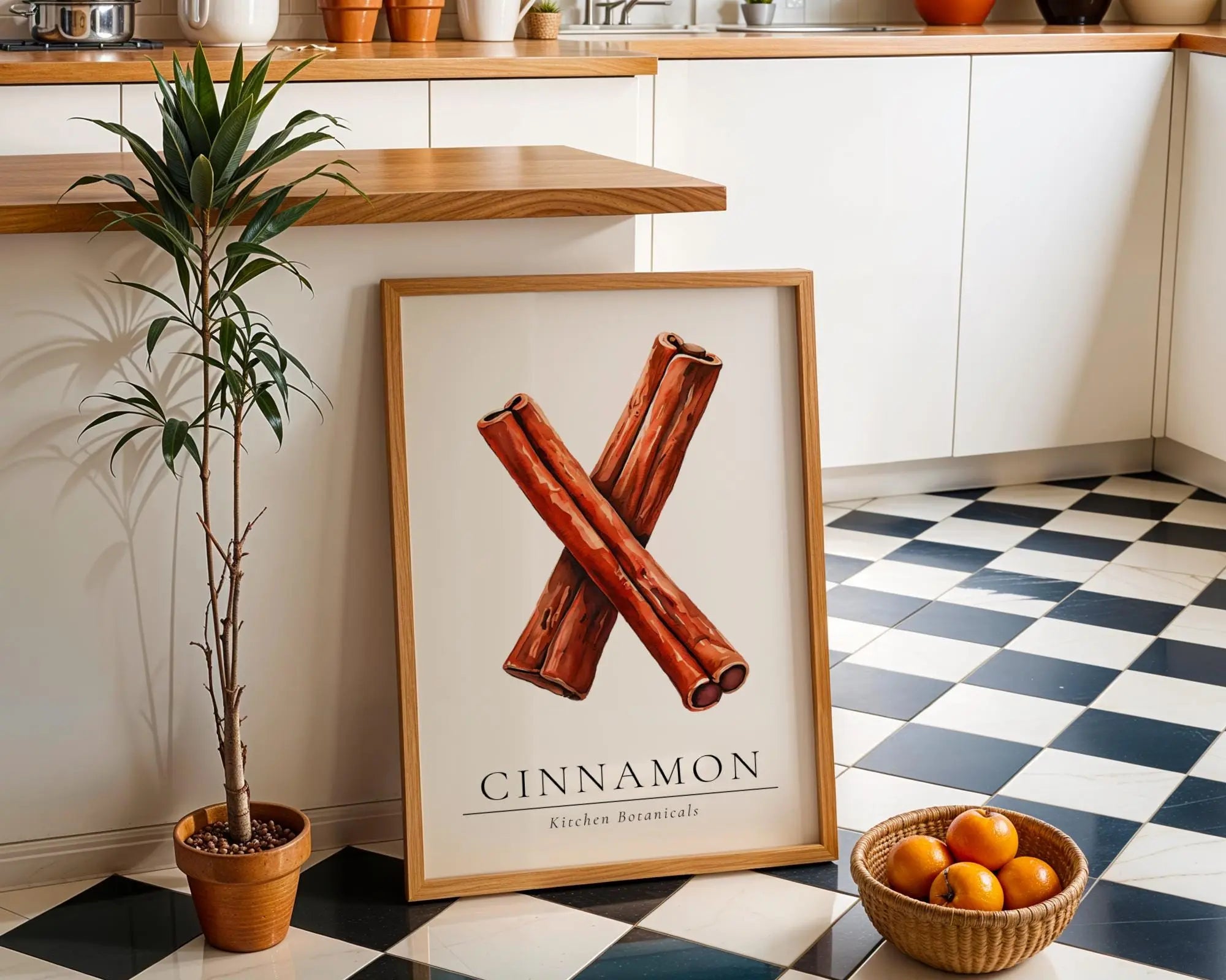 Cinnamon Stick Botanical Print • Rustic Kitchen Spice Art wall art print, modern home decor, unframed artwork by Nomad & Nest