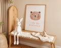 Playroom Ideas | I Love You Beary Much Nursery Wall Art | Cute Bear Print wall art print, modern home decor, unframed artwork by Nomad & Nest