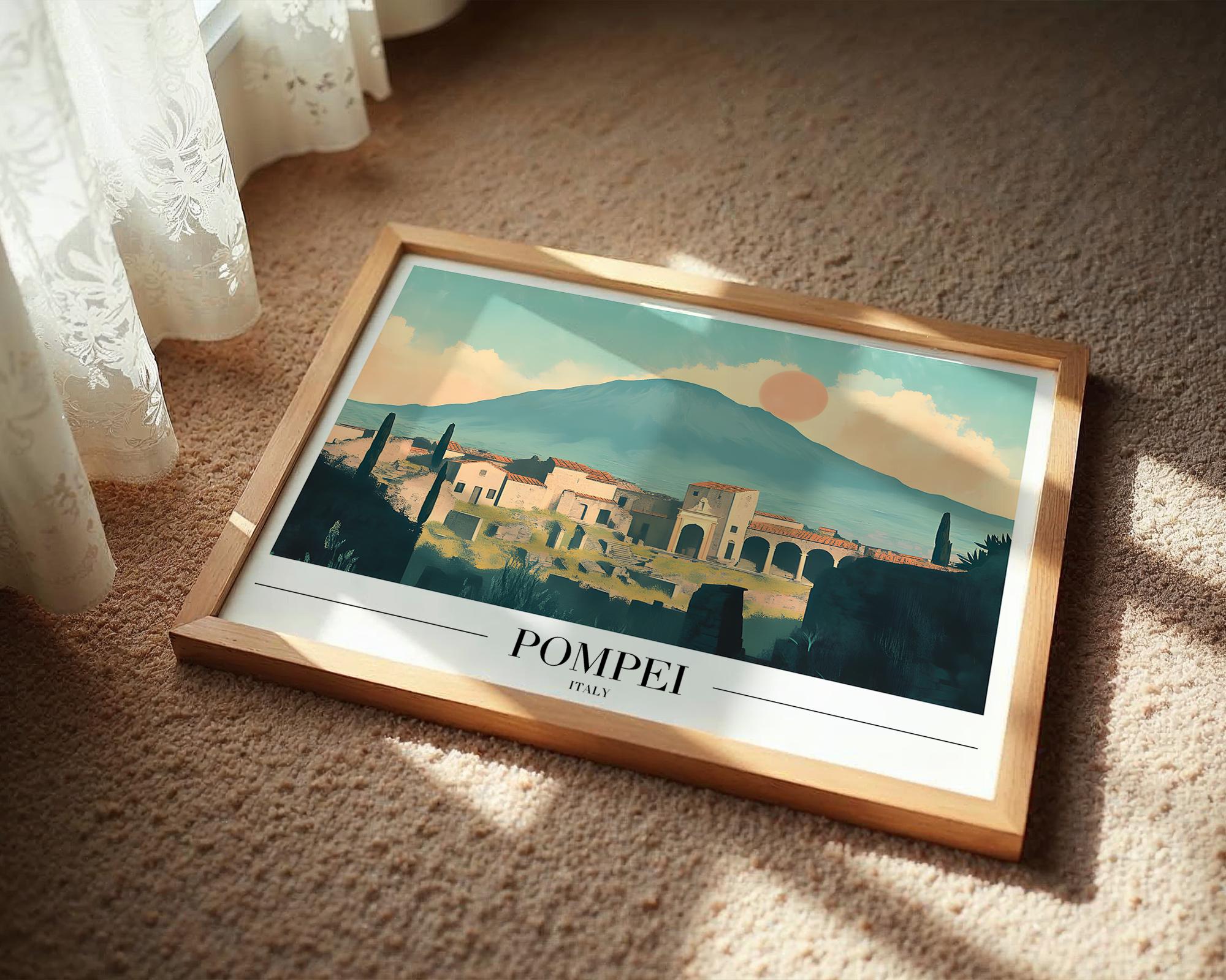 Pompeii Italy Art Print | Ancient Roman Ruins Poster wall art print, modern home decor, unframed artwork by Nomad & Nest