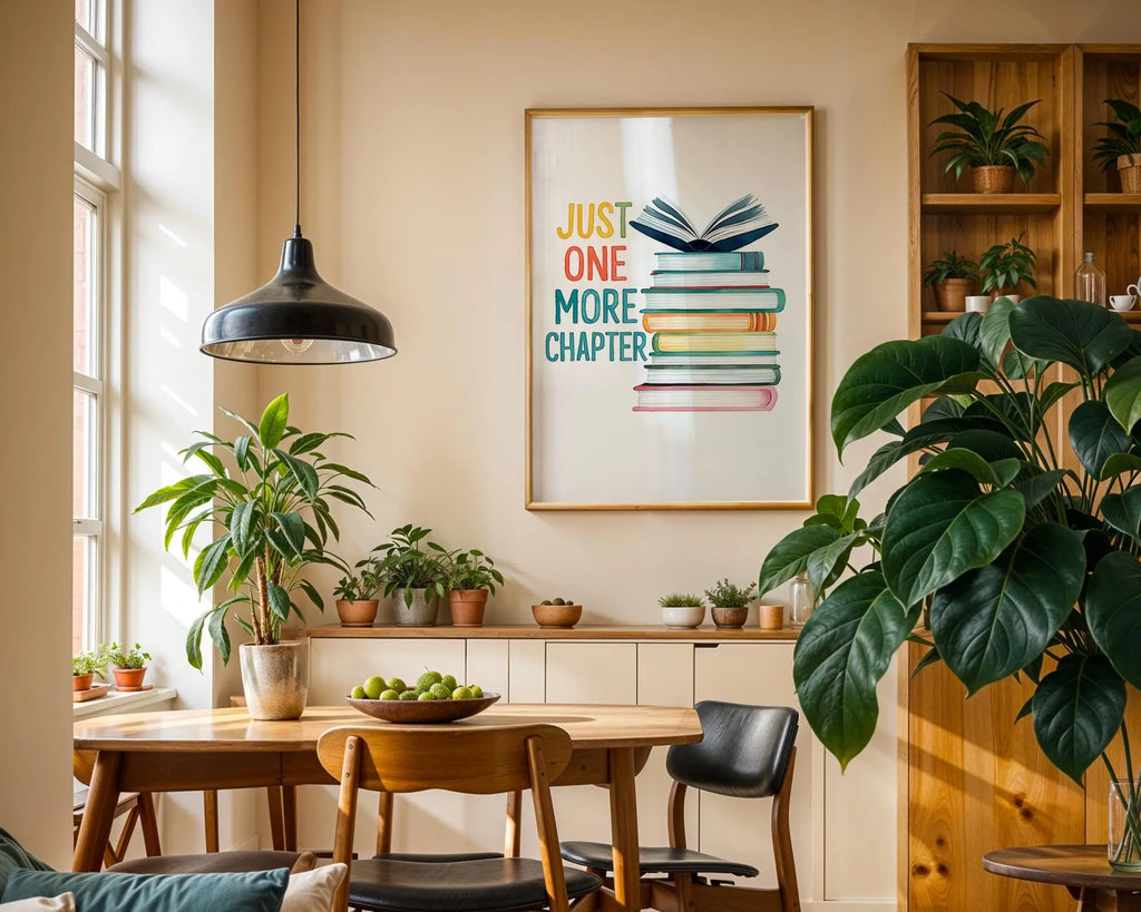 Book Lover Print – "Just One More Chapter" Wall Art wall art print, modern home decor, unframed artwork by Nomad & Nest
