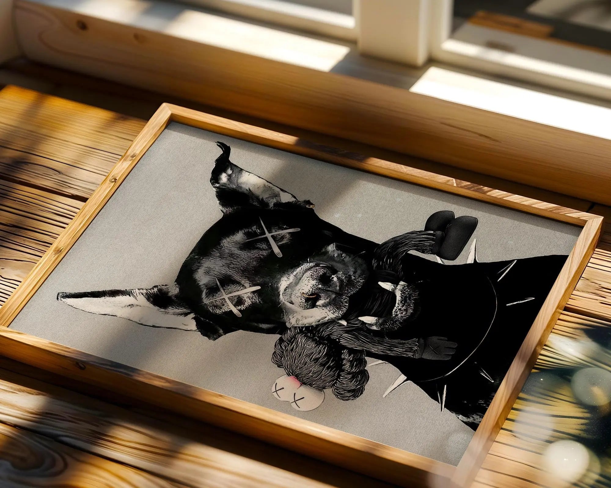Urban Doberman Print | Street Art Poster wall art print, modern home decor, unframed artwork by Nomad & Nest