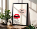 Positive Emotion | Ooh La La Lips Wall Art | Chic Pop Art Print | Fashion Quote Poster wall art print, modern home decor, unframed artwork by Nomad & Nest