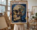 Van Gogh Print | Starry Night Skull Art  | Gothic Home Decor wall art print, modern home decor, unframed artwork by Nomad & Nest