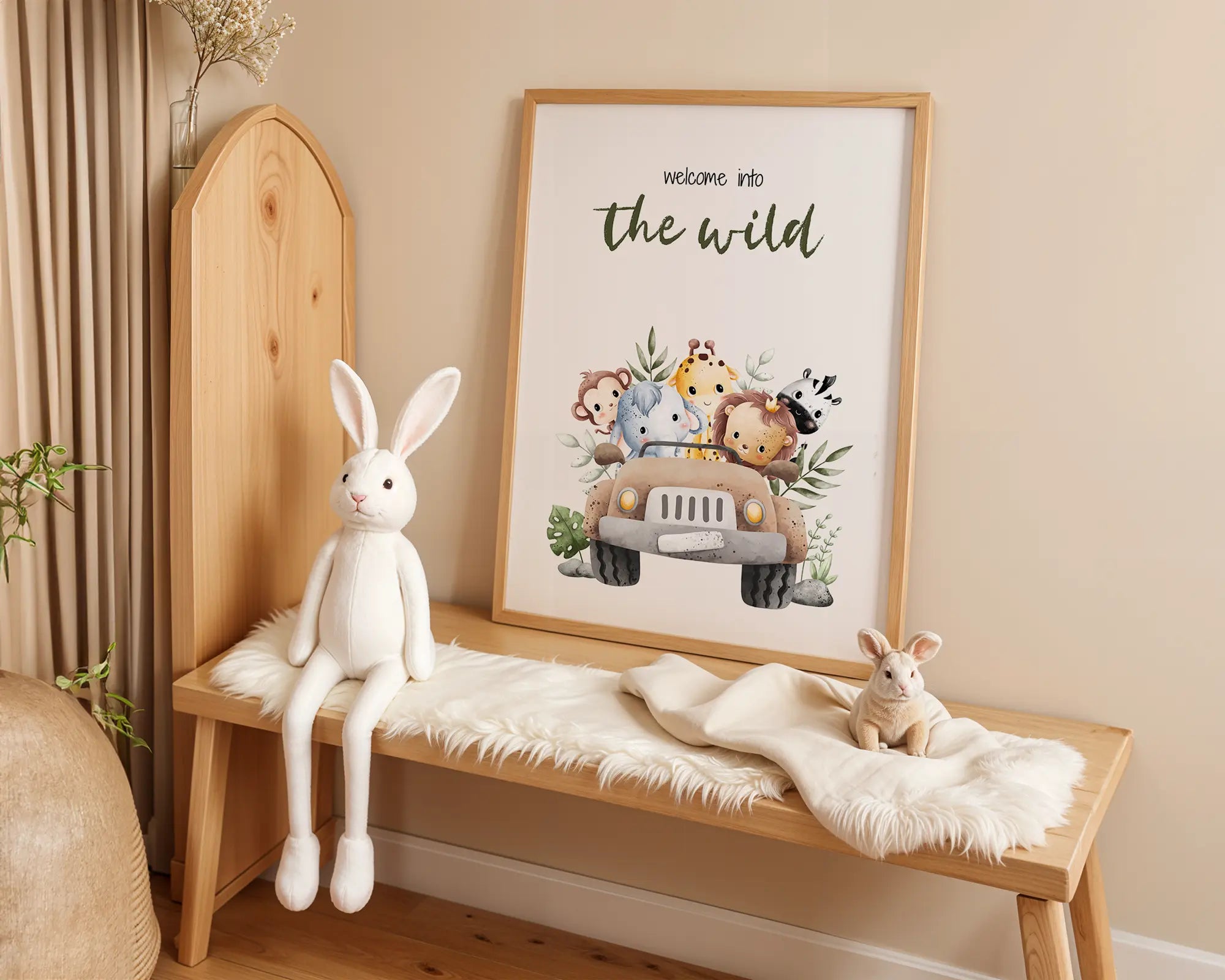 Playroom Ideas | Welcome Into The Wild Nursery Wall Art | Safari Baby Print wall art print, modern home decor, unframed artwork by Nomad & Nest
