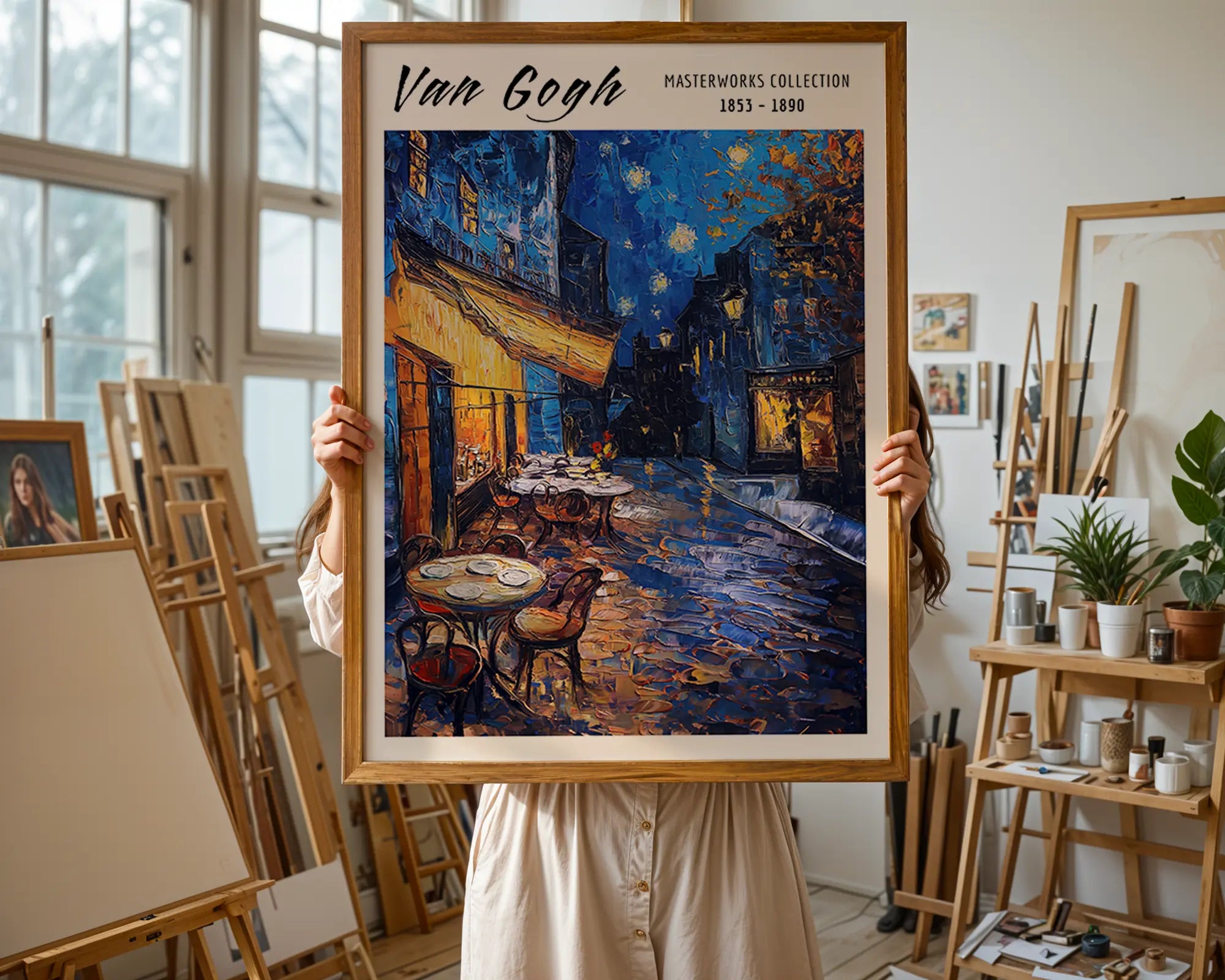 Van Gogh Print | Café Terrace at Night  | Vintage Expressionist Wall Art wall art print, modern home decor, unframed artwork by Nomad & Nest