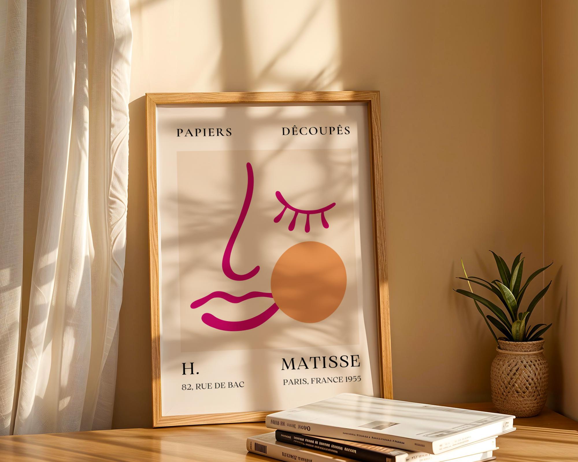 Henri Matisse Print | Inspired Face Art  | Modern Minimalist Poster wall art print, modern home decor, unframed artwork by Nomad & Nest