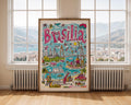 Brasilia Brazil Art Print | Tropical Cityscape Poster wall art print, modern home decor, unframed artwork by Nomad & Nest