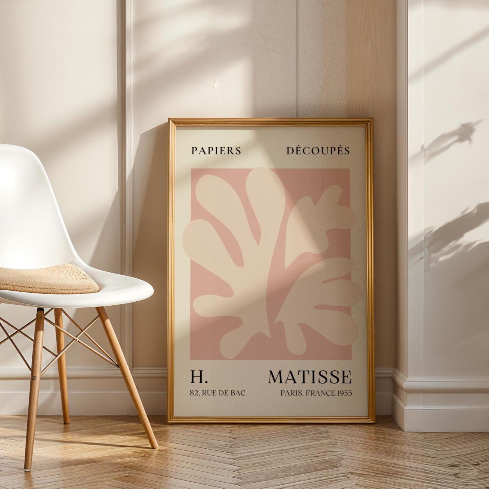 Henri Matisse Print | Cut-Out Poster | Pale Coral Botanical, Minimalist Wall Art wall art print, modern home decor, unframed artwork by Nomad & Nest
