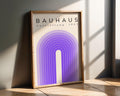 Bauhaus Poster Art Print | Purple Geometric Arch, Mid-Century Modern wall art print, modern home decor, unframed artwork by Nomad & Nest