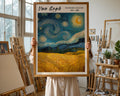 Van Gogh Print | Starry Night Wheatfield  | Impressionist Landscape Poster wall art print, modern home decor, unframed artwork by Nomad & Nest