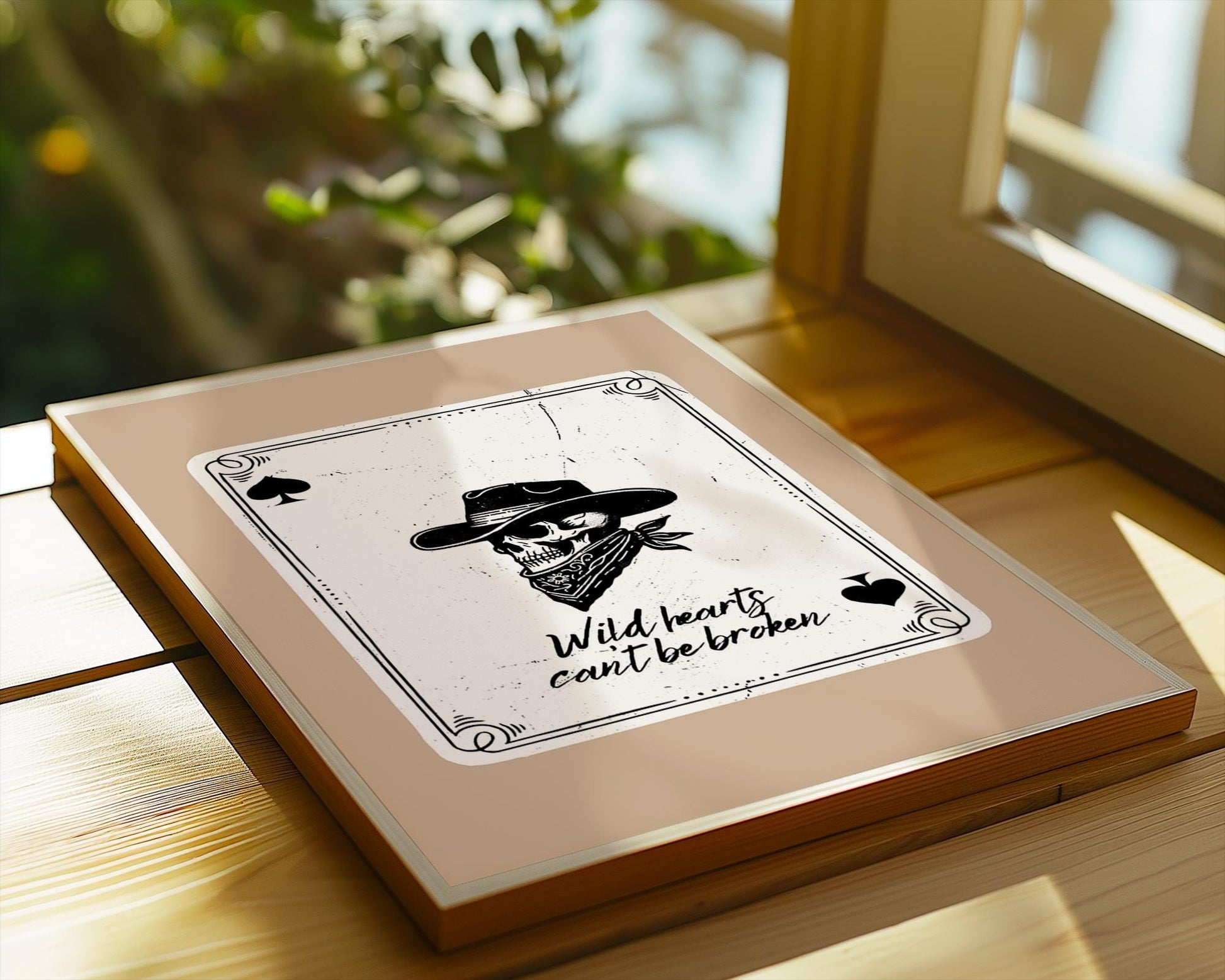 Skull Cowboy Card Print | Dark Western Art, Gothic Home Decor wall art print, modern home decor, unframed artwork by Nomad & Nest