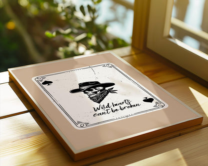 Skull Cowboy Card Print | Dark Western Art, Gothic Home Decor wall art print, modern home decor, unframed artwork by Nomad & Nest