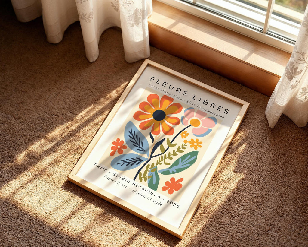 Abstract Floral Art Print | Modern Botanical Wall Decor wall art print, modern home decor, unframed artwork by Nomad & Nest