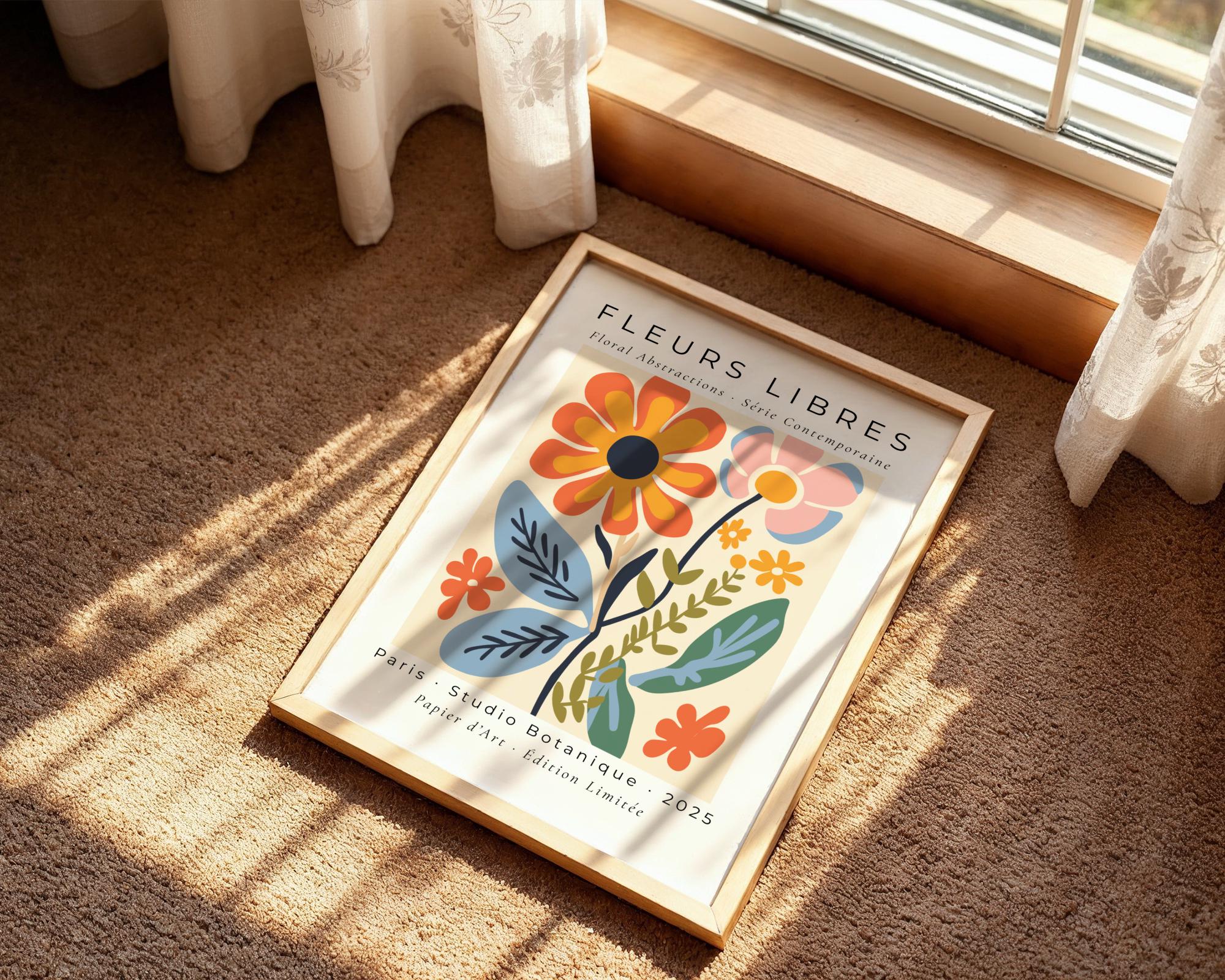 Abstract Floral Art Print | Modern Botanical Wall Decor wall art print, modern home decor, unframed artwork by Nomad & Nest