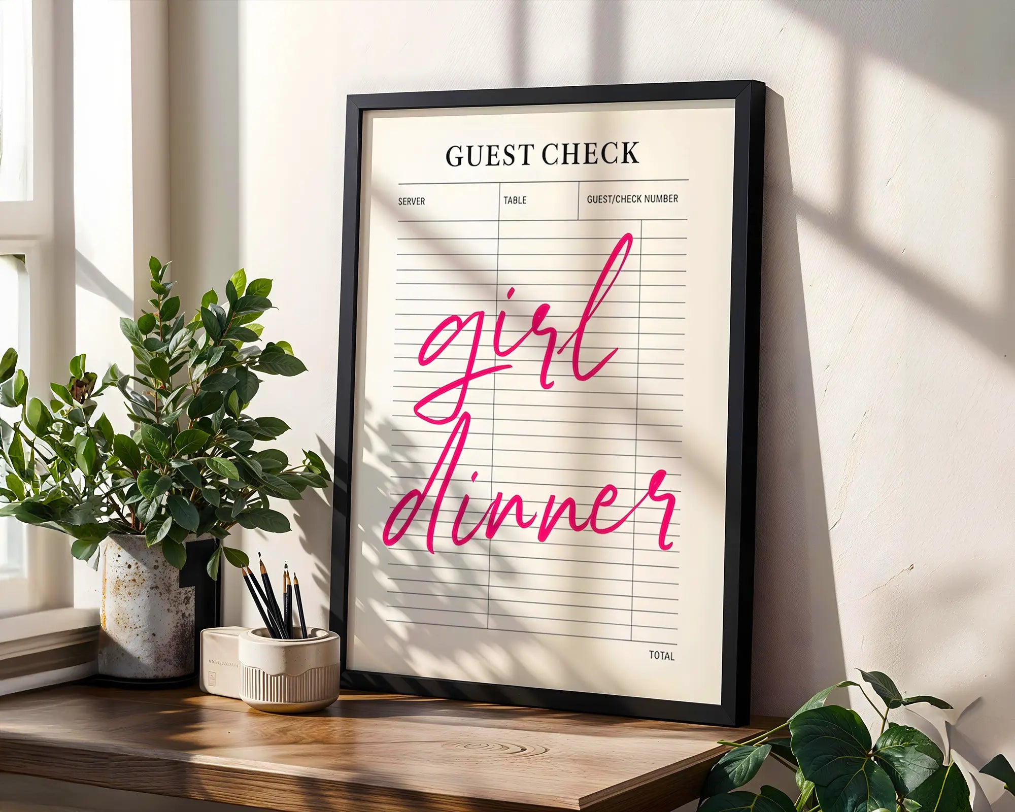 Positive Emotion | Girl Dinner Wall Art | Funny Aesthetic Food Quote | Trendy Kitchen Poster wall art print, modern home decor, unframed artwork by Nomad & Nest