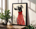 Positive Emotion | Greyhound Dog Wall Art | Stylish Pet Illustration | Modern Animal Decor Print wall art print, modern home decor, unframed artwork by Nomad & Nest