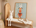 Playroom Ideas | Animal Height Chart Nursery Print | Giraffe Tiger Bunny wall art print, modern home decor, unframed artwork by Nomad & Nest