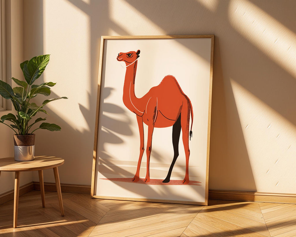 Desert Camel Art Print | Exotic Animal Wall Decor wall art print, modern home decor, unframed artwork by Nomad & Nest