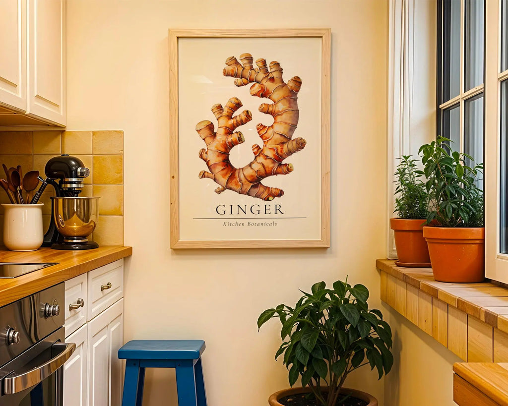 Ginger Root Print | Botanical Kitchen Wall Art wall art print, modern home decor, unframed artwork by Nomad & Nest