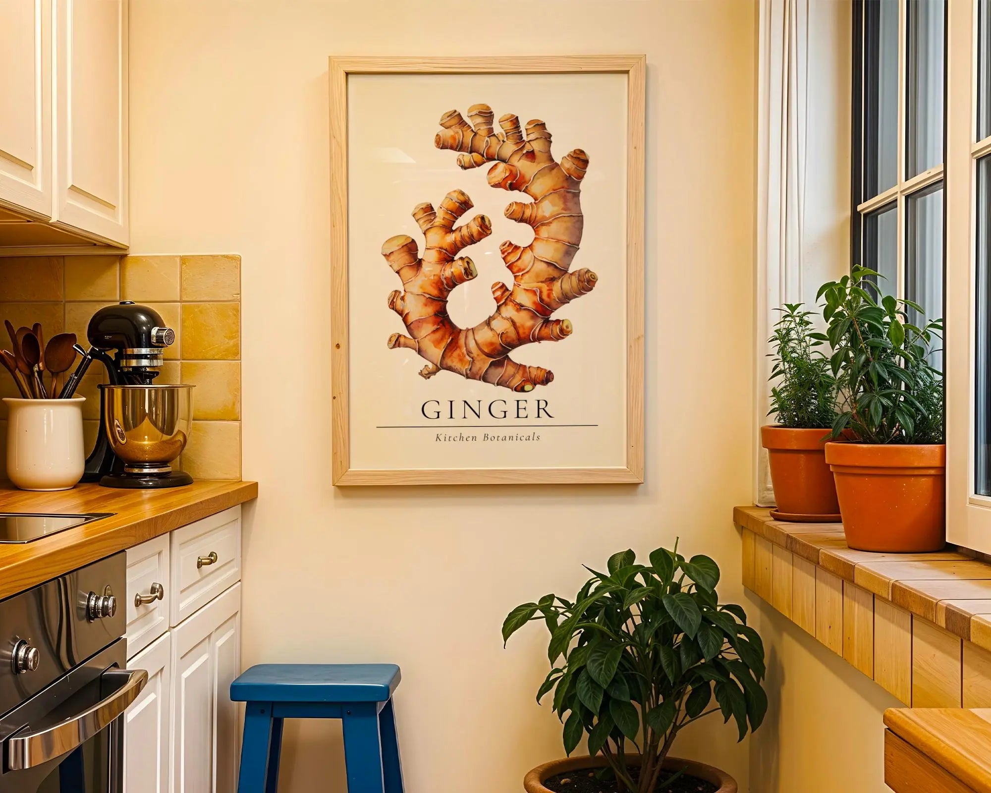 Ginger Root Print | Botanical Kitchen Wall Art wall art print, modern home decor, unframed artwork by Nomad & Nest