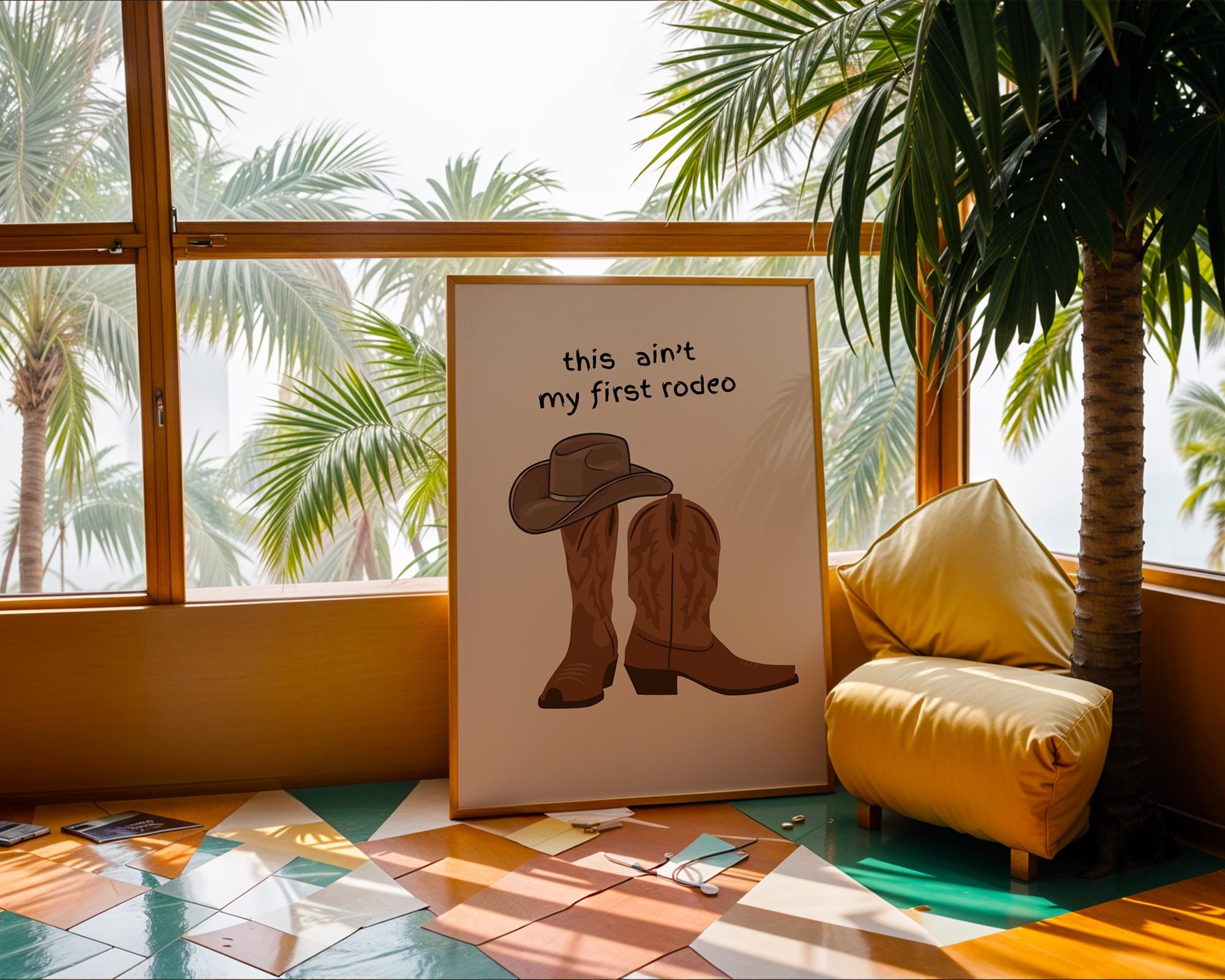 Funny Cowboy Boots Print | Western Quote Wall Art wall art print, modern home decor, unframed artwork by Nomad & Nest