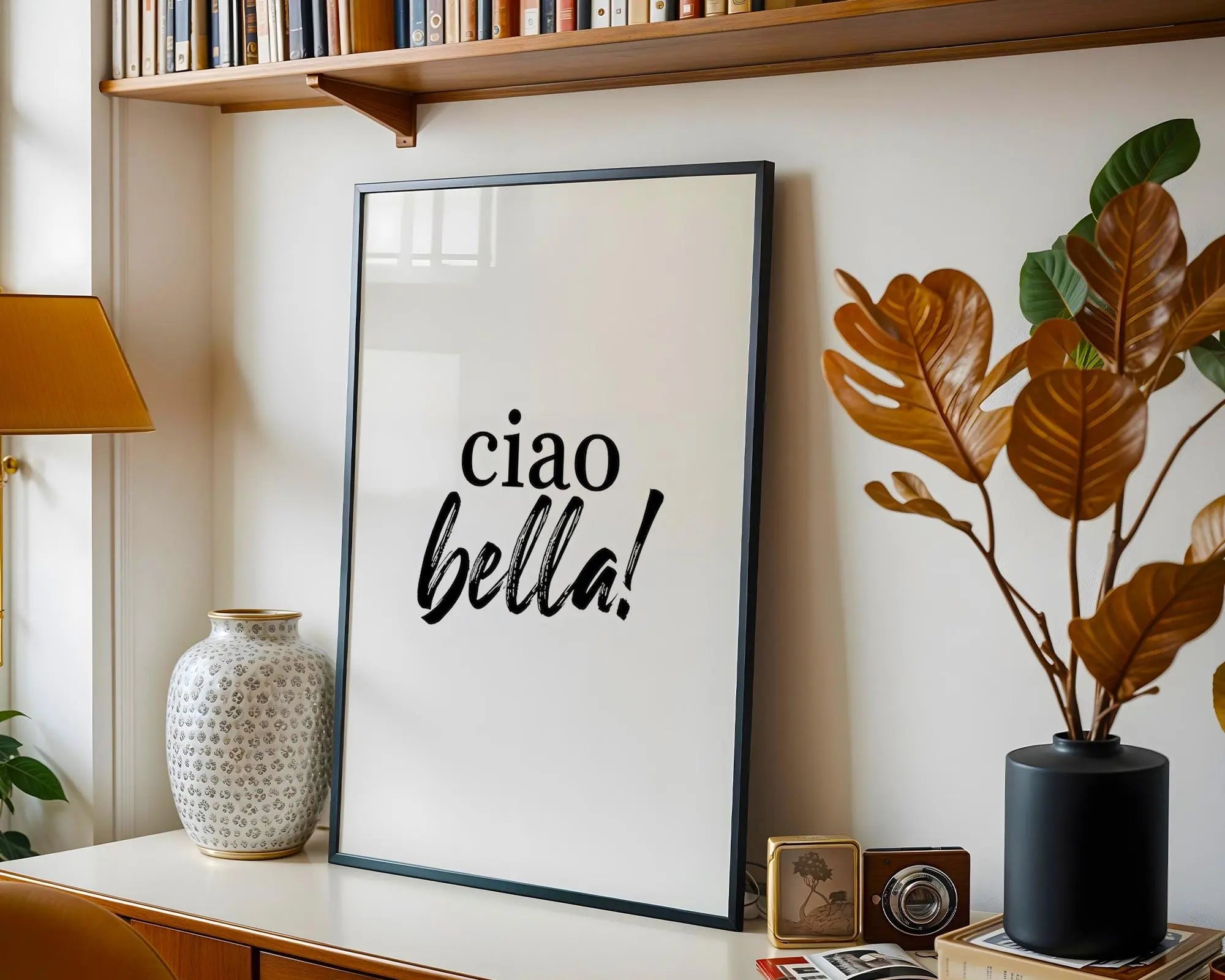 Ciao Bella Print | Minimalist Italian Wall Art wall art print, modern home decor, unframed artwork by Nomad & Nest