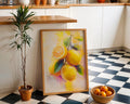 Colorful Lemon Art Print | Citrus Kitchen Decor wall art print, modern home decor, unframed artwork by Nomad & Nest