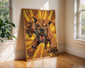 Pop Art Bulldog Poster | Superhero Comic Style Print wall art print, modern home decor, unframed artwork by Nomad & Nest