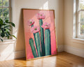 Pink Cactus Flower Print | Botanical Desert Wall Art wall art print, modern home decor, unframed artwork by Nomad & Nest