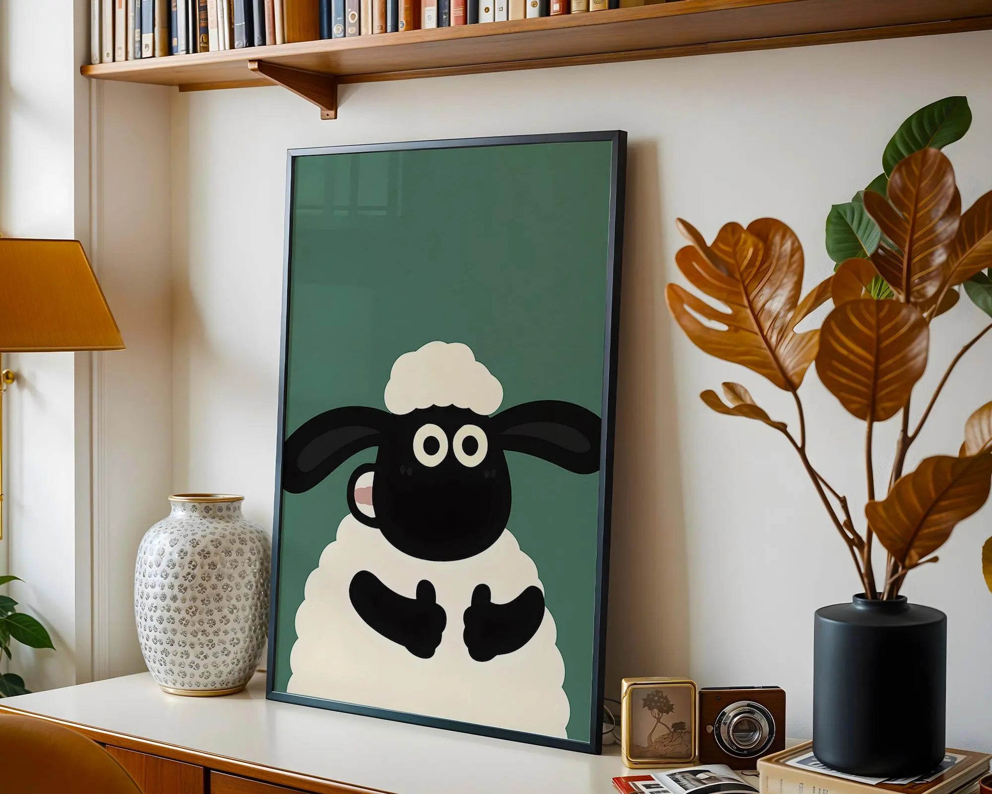 Minimalist Sheep Art Print | Scandinavian Nursery Decor wall art print, modern home decor, unframed artwork by Nomad & Nest