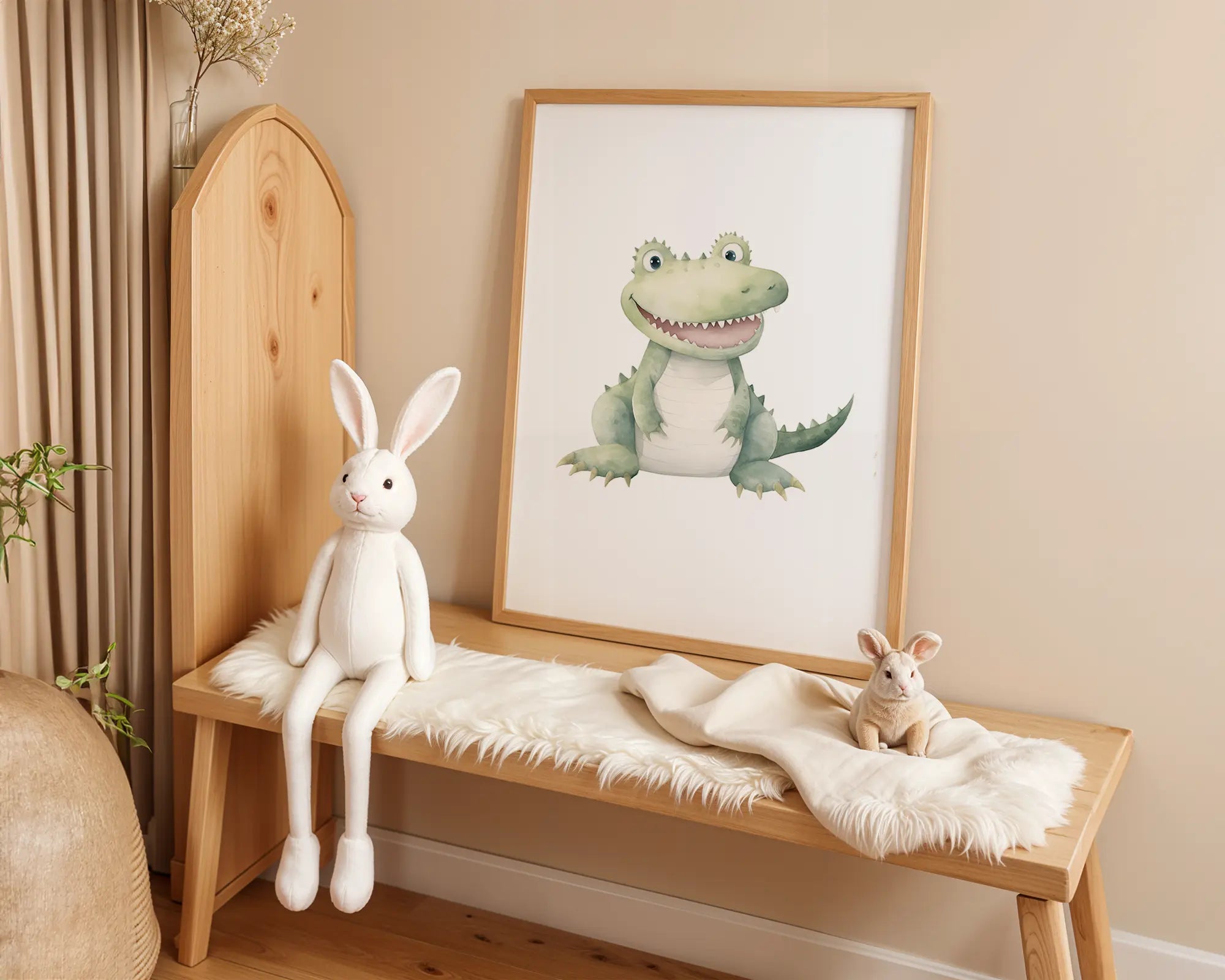 Playroom Ideas | Crocodile Nursery Wall Art | Jungle Animal Baby Print wall art print, modern home decor, unframed artwork by Nomad & Nest