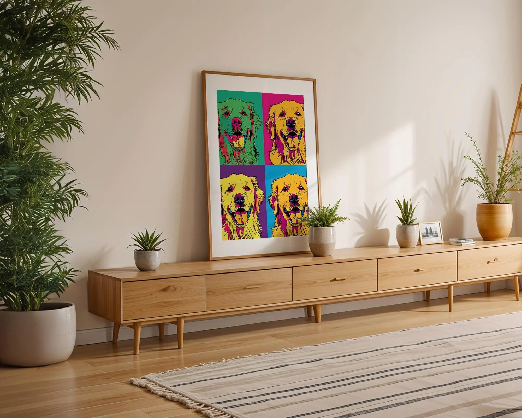 Modern Pop Art | Golden Retriever  Print | Vibrant Dog  Decor wall art print, modern home decor, unframed artwork by Nomad & Nest