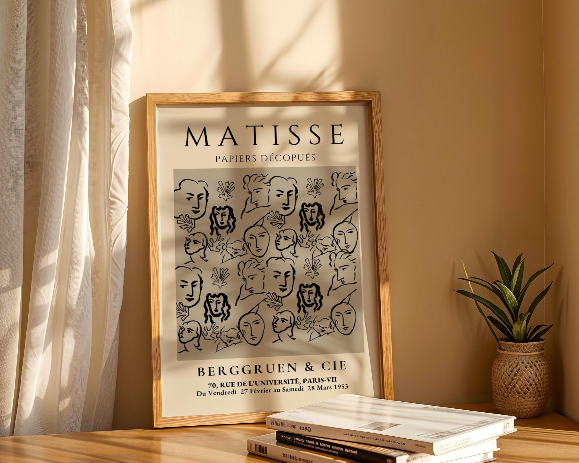 Henri Matisse Print | Faces  | Abstract Line Art, Papiers Découpés wall art print, modern home decor, unframed artwork by Nomad & Nest