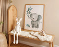 Playroom Ideas | Elephant Nursery Art | Botanical Animal Baby Print wall art print, modern home decor, unframed artwork by Nomad & Nest