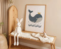 Playroom Ideas | Whale Nursery Art | Coastal Boho Ocean Wall Print wall art print, modern home decor, unframed artwork by Nomad & Nest