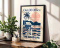 Positive Emotion | Out Of Office The Good Life Wall Art | Tropical Escape Poster | Vacation Decor wall art print, modern home decor, unframed artwork by Nomad & Nest