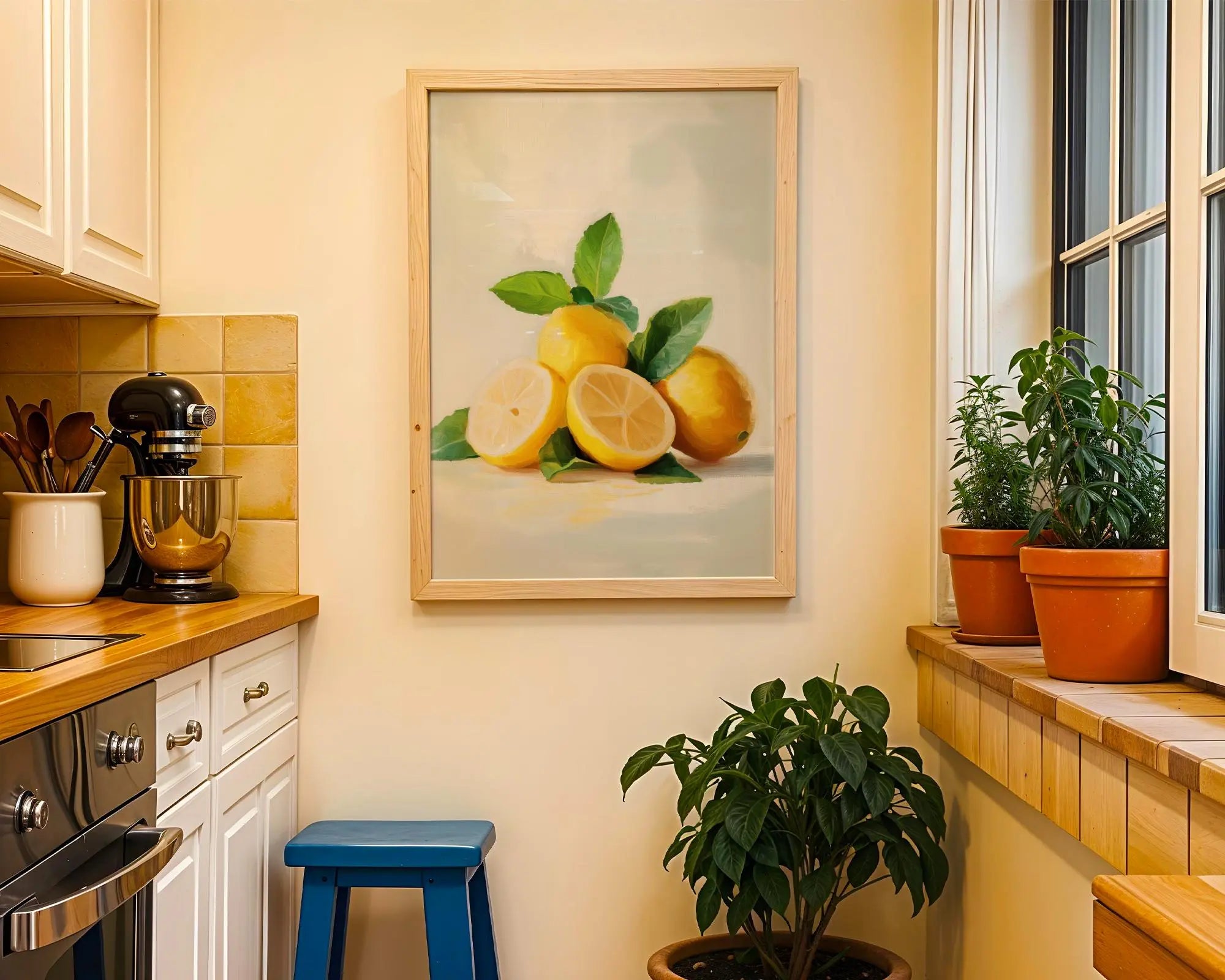 Lemon Botanical Print | Yellow Citrus Kitchen Wall Art wall art print, modern home decor, unframed artwork by Nomad & Nest